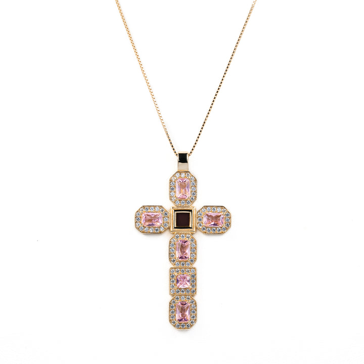 Monarch's Cross Pendant Necklace