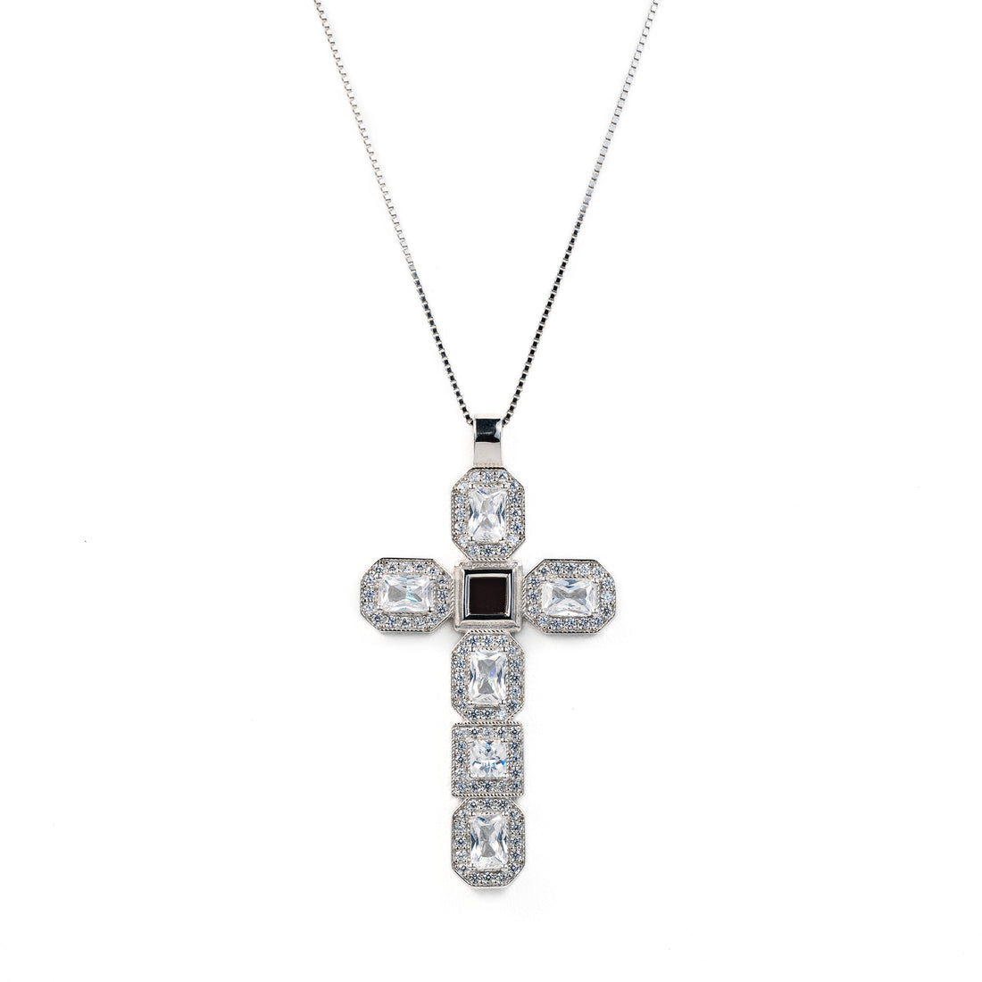 Monarch's Cross Pendant Necklace