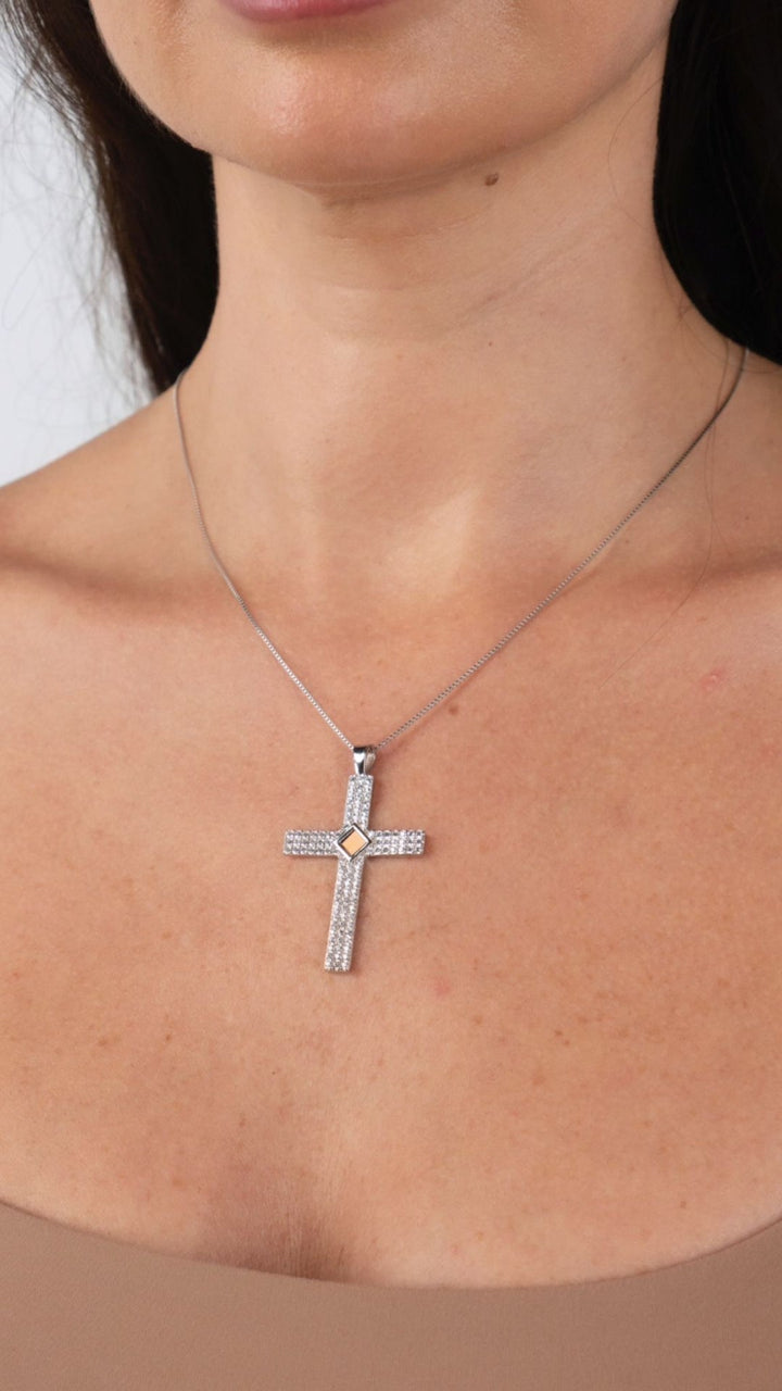 Radiant Faith Cross Pendant Necklace