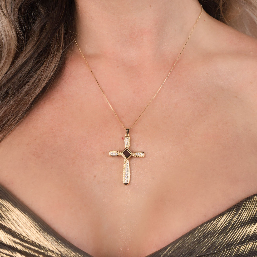 Mary Cross Pendant Necklace